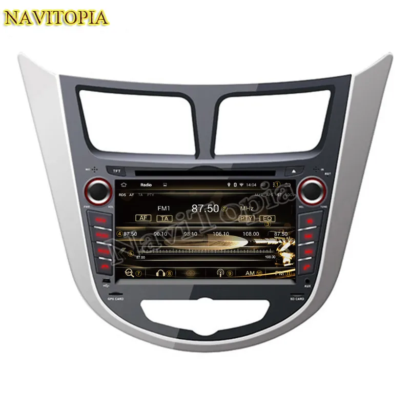 Cheap Octa Core 4G+64G Android 9.0 Car DVD Multimedia Player for Hyundai Accent Blue 2011- for Accent WIT Hatchback 2011 2012 2013- 3