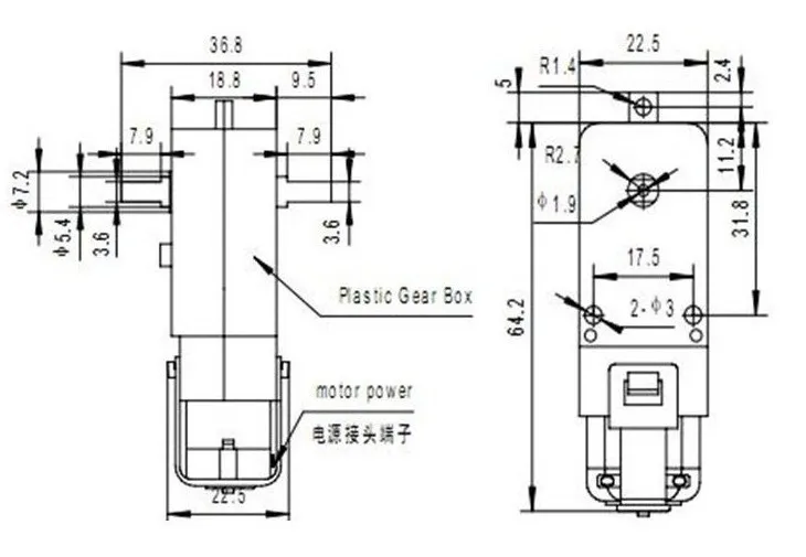 DC3V-6V постоянного тока мотор-редуктор, ТТ мотор с магнитными помехами, умный автомобиль шасси, четырехколесный привод,! Горячая распродажа