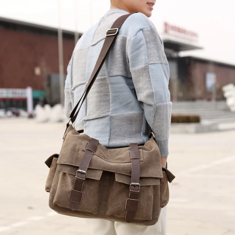 2018 new fashion Korean style men's business messenger bag casual ...