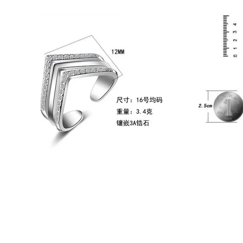 Anenjery, 925 пробы, серебряные кольца для женщин, многослойные, геометрическая мозаика, CZ Циркон, изменяемые кольца, Bague S-R207