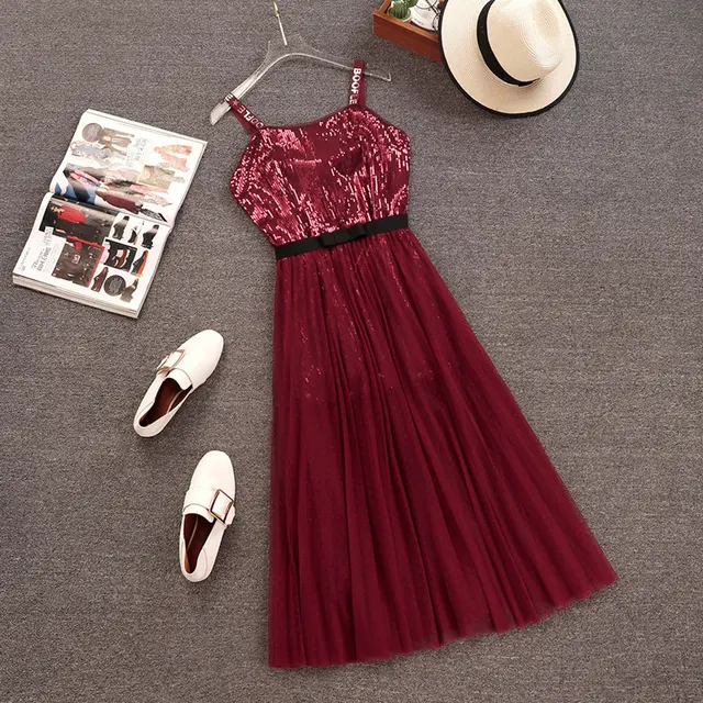 Best Offers 2018 Summer Two-piece Suit Women Fashion Sequins Camisole Tops + High Waist Mesh Skirt Two-piece Girls Lady Long Skirts Set Best Offers 2018 Summer Two-piece Suit Women Fashion Sequins Camisole Tops + High Waist Mesh Skirt Two-piece Girls Lady Long Skirts Set