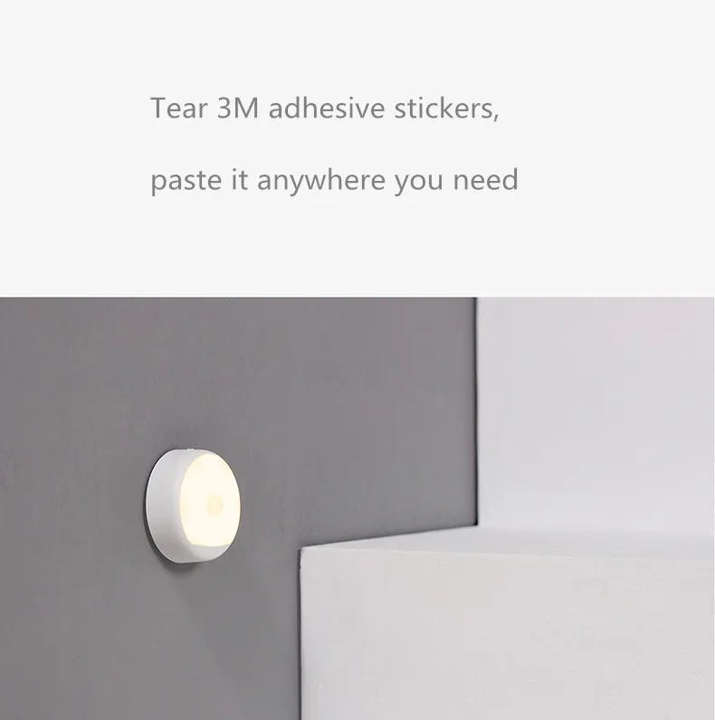 Xiaomi mi jia yeelight Ночной свет, usb-зарядка, крючки, станок и версия, используйте 120 на одном заряде, хуманьбоды датчик xiaomi mi Смарт домашняя одежда