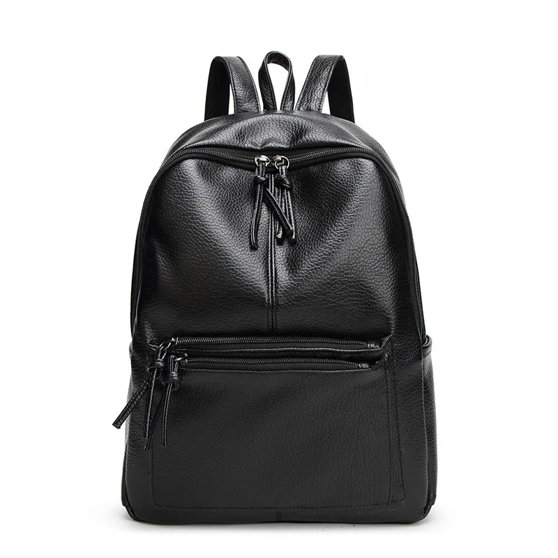

PU shoulder bag fashion wild school bag school wind trend backpack.