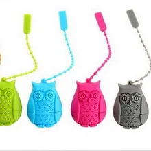 Dhl 500 шт Высококачественная Сова чай мешочки фильтры силиконовые ложки Фильтр-инфузор силикагель фильтрации силикона