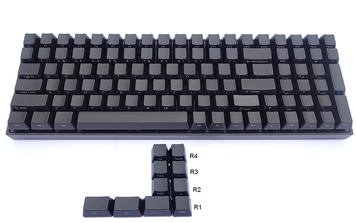 NPKC Черный ABS лазерные боковая подсветка топ-освещенный блеск через OEM keycaps ANSI ISO для Cherry MX переключатели 87 96 108 механическая клавиатура - Цвет: 110 for 96 keyboard