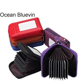 

OCEANBLUEVIN First Layer Leather Rfid Card Organ Organizing Card Sets Horizontal And Vertical Section Card Package Card Position