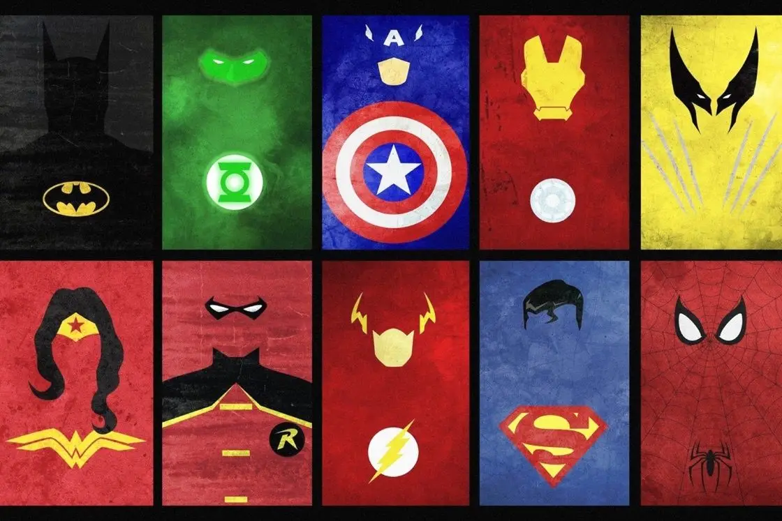 Superheroes Signs Comics Print 36'x24' SILK Poster-in Wall ...