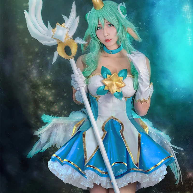 Игра LOL Star Guardian сорака кожи косплэй костюм Starchild платье в стиле Soraka для женщин