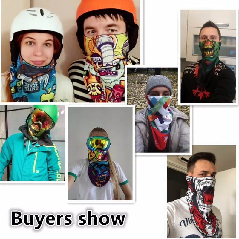Модная уличная маска для катания на лыжах, сноуборде, мотоциклах, зимняя теплая спортивная маска для лица с 3D-принтом пиратов, треугольный шарф, маска для катания на лыжах
