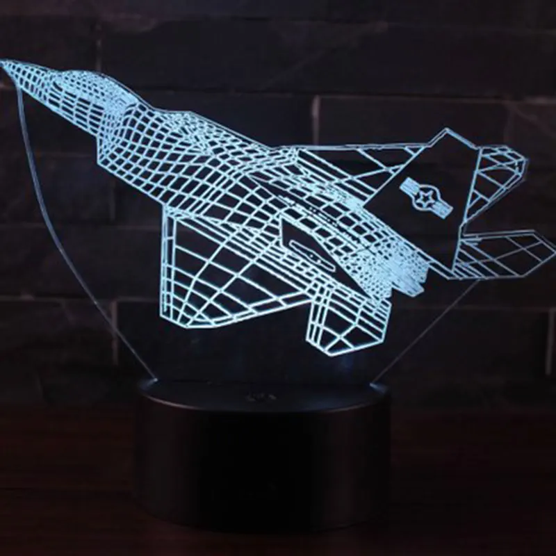 Космический челнок тема 3D лампа светодиодный Ночной светильник 7 цветов изменить Touch Настроение лампы Новогодний подарок Dropshippping