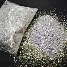 50 грамм х Белый с синим светильник, произвольная резка, неровная блестящая форма для геля, украшения для ногтей и рукоделия