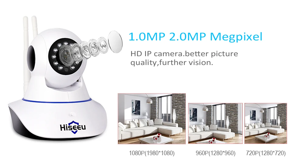 Hiseeu 1080P 1536P ip-камера, беспроводная домашняя камера безопасности, камера наблюдения, Wifi, ночное видение, CCTV камера, 2 Мп, детский монитор