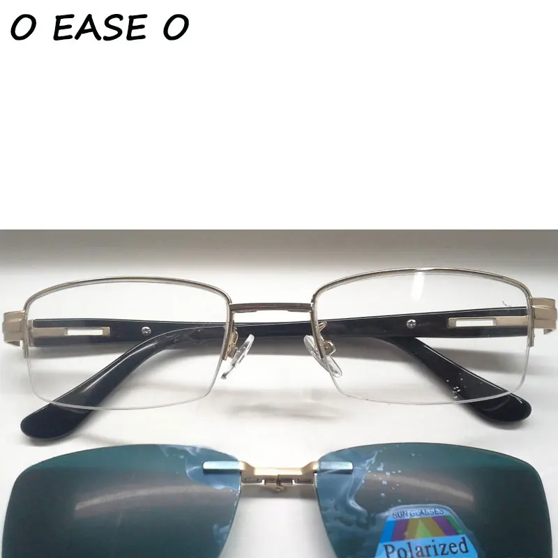 

2017 Clip On Sunglasses With Popular Half Rim Optical Driving Outdoors Sunglasses Clips Magnetic Optical Frame 592