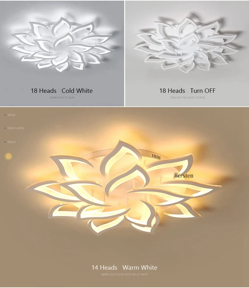 Modern Ceiling Chandelier Light 10 14 18 Heads Flower LED Ceiling Chandelier Lights For Living Room Bedroom Chandelier Lighting (13)