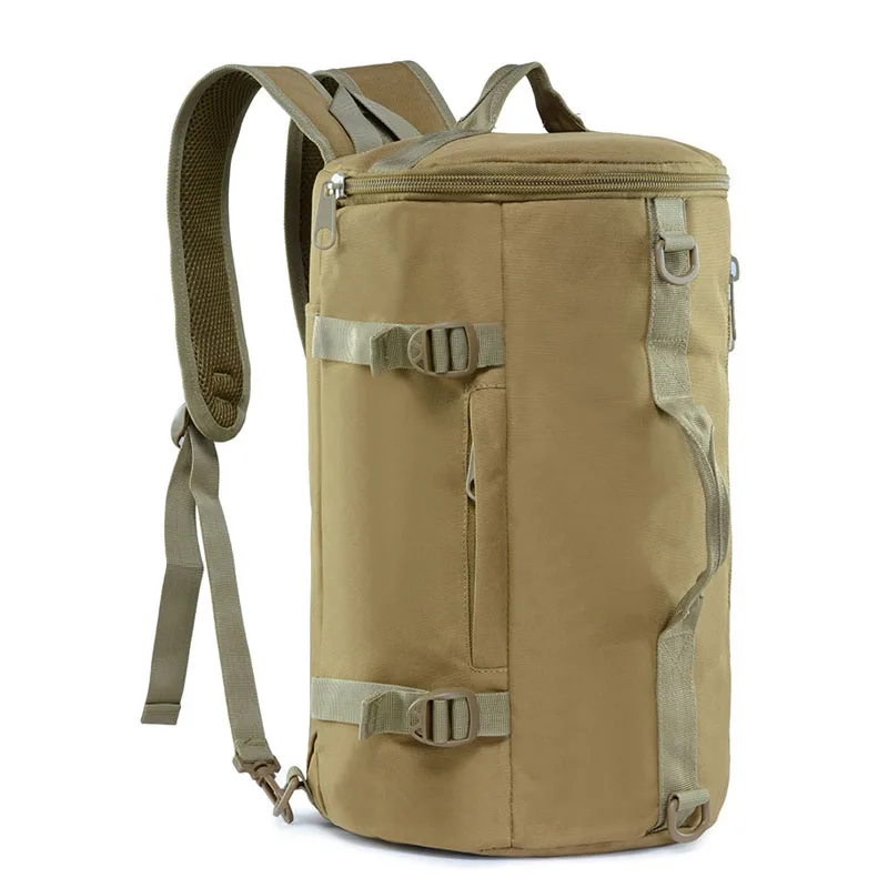 Multifunctional men women messenger shoulder bag travel or tactical hiking camouflage backpack with tote single shoulder belt