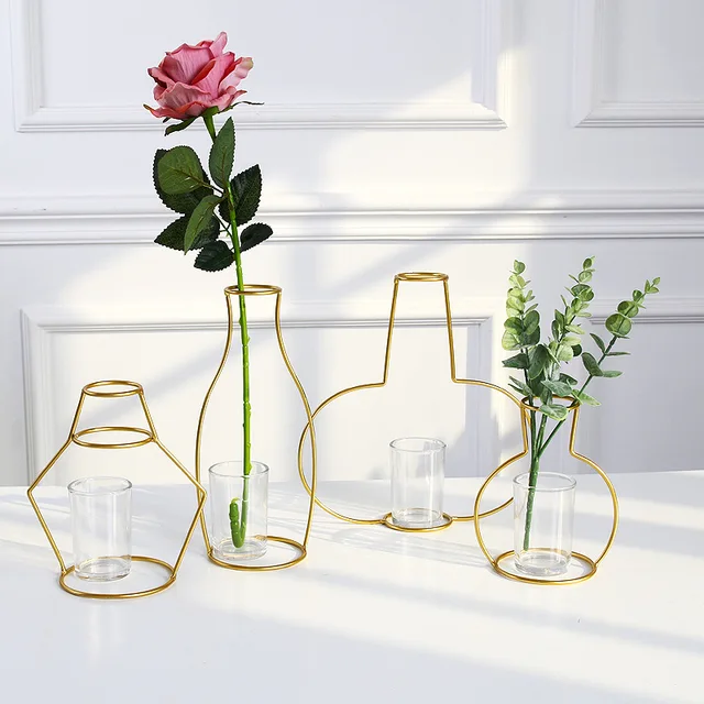Buy Nordic Style Metal Iron Vase Frame Flowers