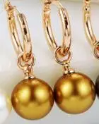 Italina, новое поступление, серьги с имитацией жемчуга Brinco, 18K, настоящая позолота, два цвета на выбор, не аллергены#RG82561 - Окраска металла: Gold pearl