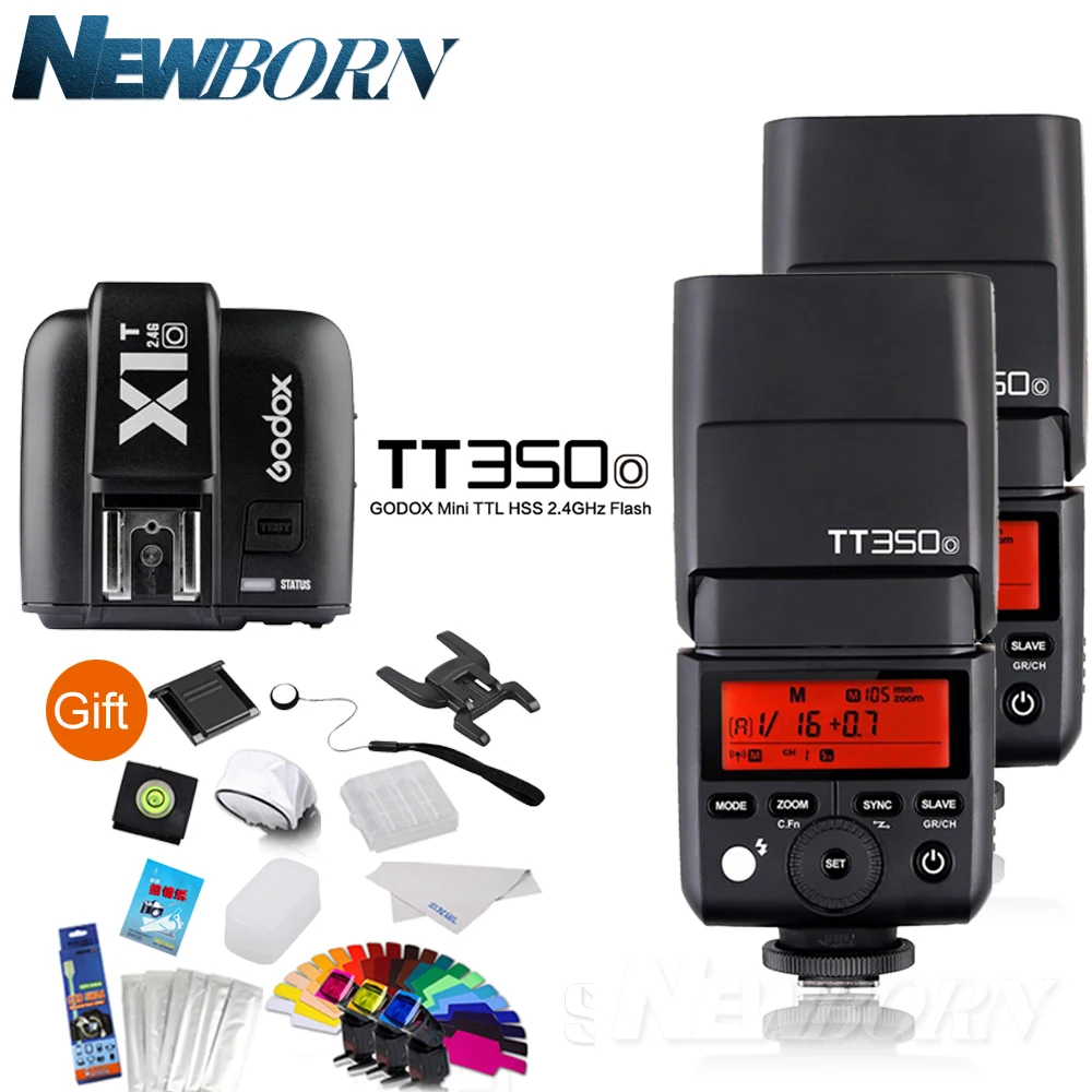 Godox Mini Speedlite 2 * TT350O вспышка для камеры TTL HSS GN36 + фотовспышка с триггером
