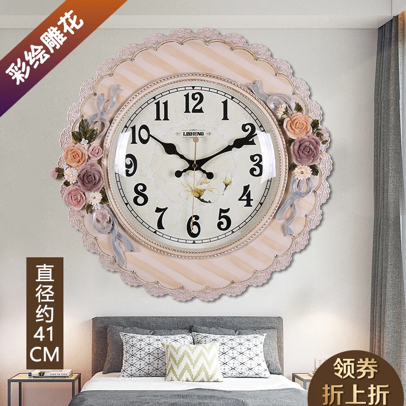 

2018 Sale Saat Wandklok Type Restoring Ancient Ways Is Mute Rose Quartz Clock Wall Sitting Room The Bedroom Supe Fashion Watch