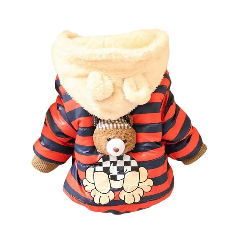 

On Sale Baby boys Bear Winter Coat,children outerwear, Kids cotton thick warm hoodies jacket boys clothing 3colors