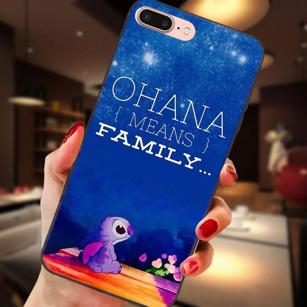 Ohana значит семья с принтом "Лило и Стич: Охана для samsung Galaxy I9082 Примечание 4 8 9 S3 S4 S5