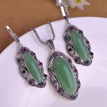 Vintage Antique Gold rojo grande de piedra sistemas de la joyería collar turco princesa ganchos pendientes largos grande colgante partido mujeres Bijoux