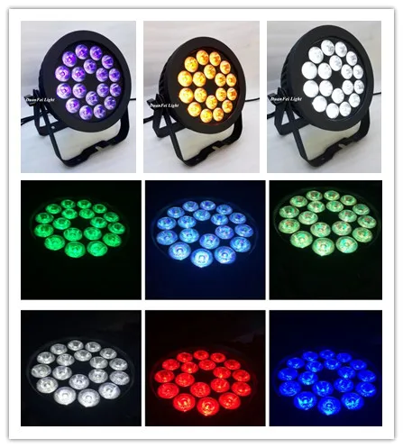 2lot 18x18w rgbwa uv 6in1 led par wedding flat waterproof slim | Освещение