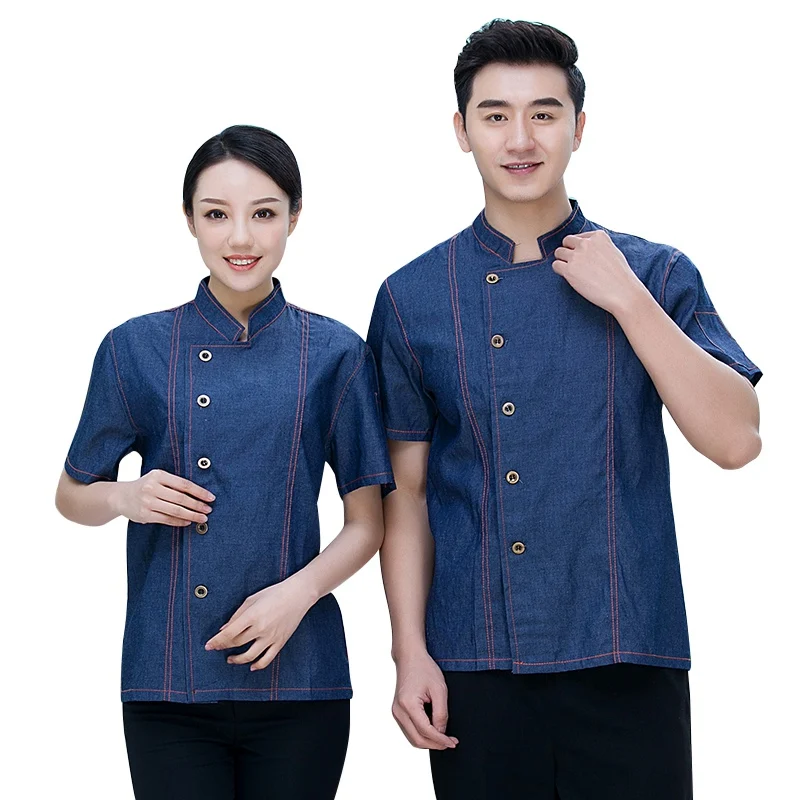 

Bakery Pastry Chef Cook Wear Chef Uniforms Jacket Short-sleeved Hotel Restaurant for Women and Men Kitchen Clothes