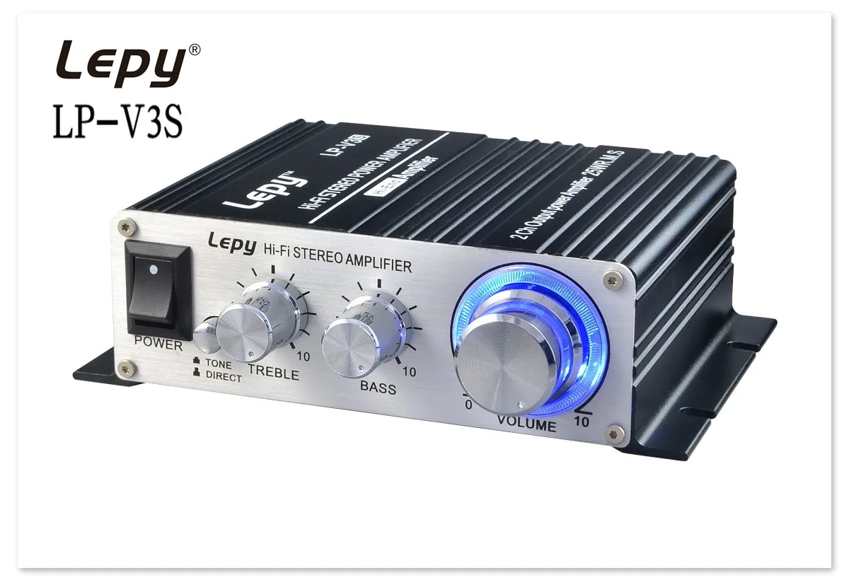 Lepy LP-V3S усилитель мощности для автомобиля Hi-Fi 2 1 MP3 радио аудио стерео бас динамик