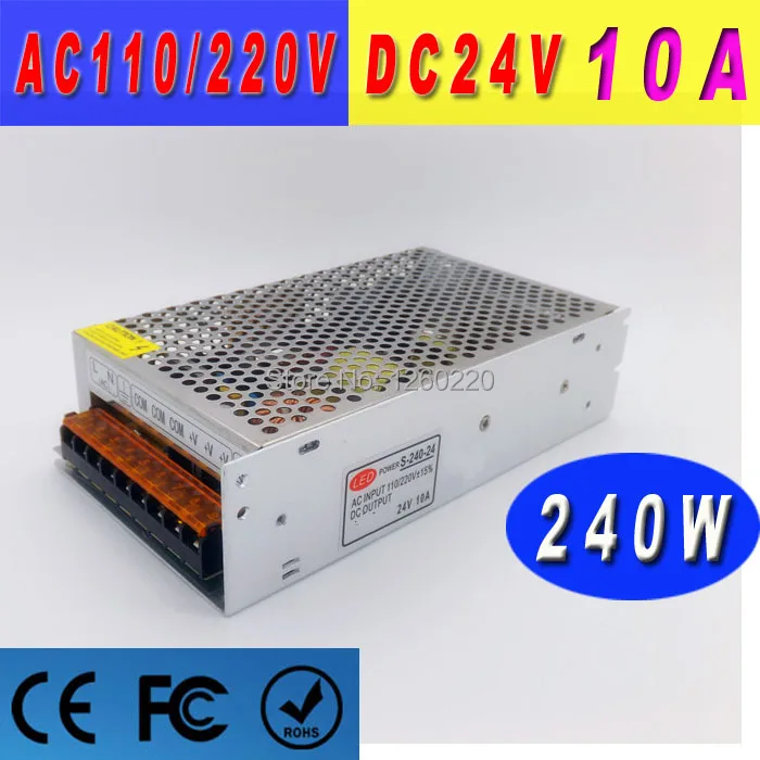 

variable power supply 24V 10A Led Switching Power Suply AC220V to DC 24V Indoor Powers for Led Strip light wholesale 5 pcs/lot