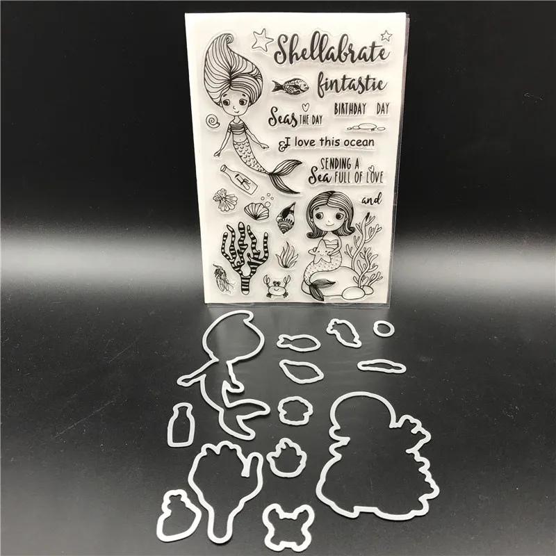 

Mermaidl Metal Cutting Dies Stencils for DIY Scrapbook/photo album Decorative Embossing DIY Paper Cards Making Proje A581