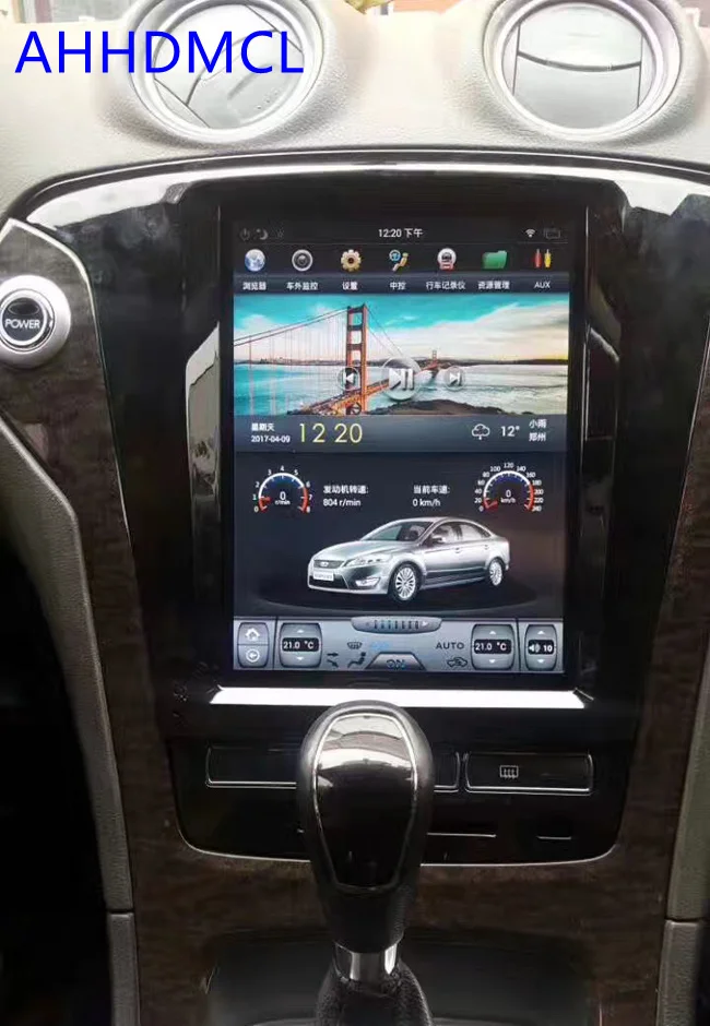 Discount Car Multimedia Player PC PAD Tesla Style Player Android 7.1 GPS For Ford Mondeo Auto A/C Edition 2007 2008 2009 2010 2011 2012 5