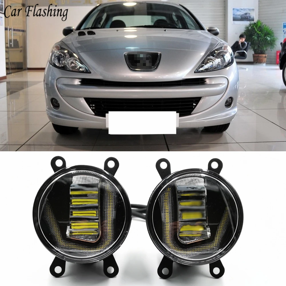 3 в 1 функции авто светодиодный для Peugeot 207 2009 - 2012 2013 DRL Дневной светильник