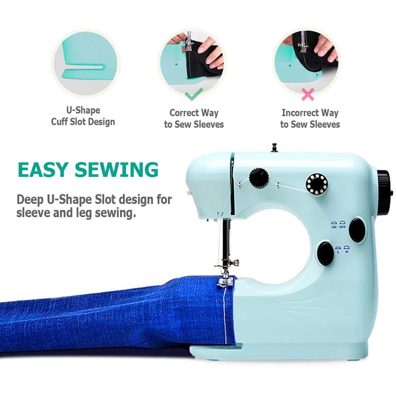  Mini Beginner Sewing Machine 2 Speed Embroidery Stitching Heavy Duty Quilting Machine Easy To UseFo