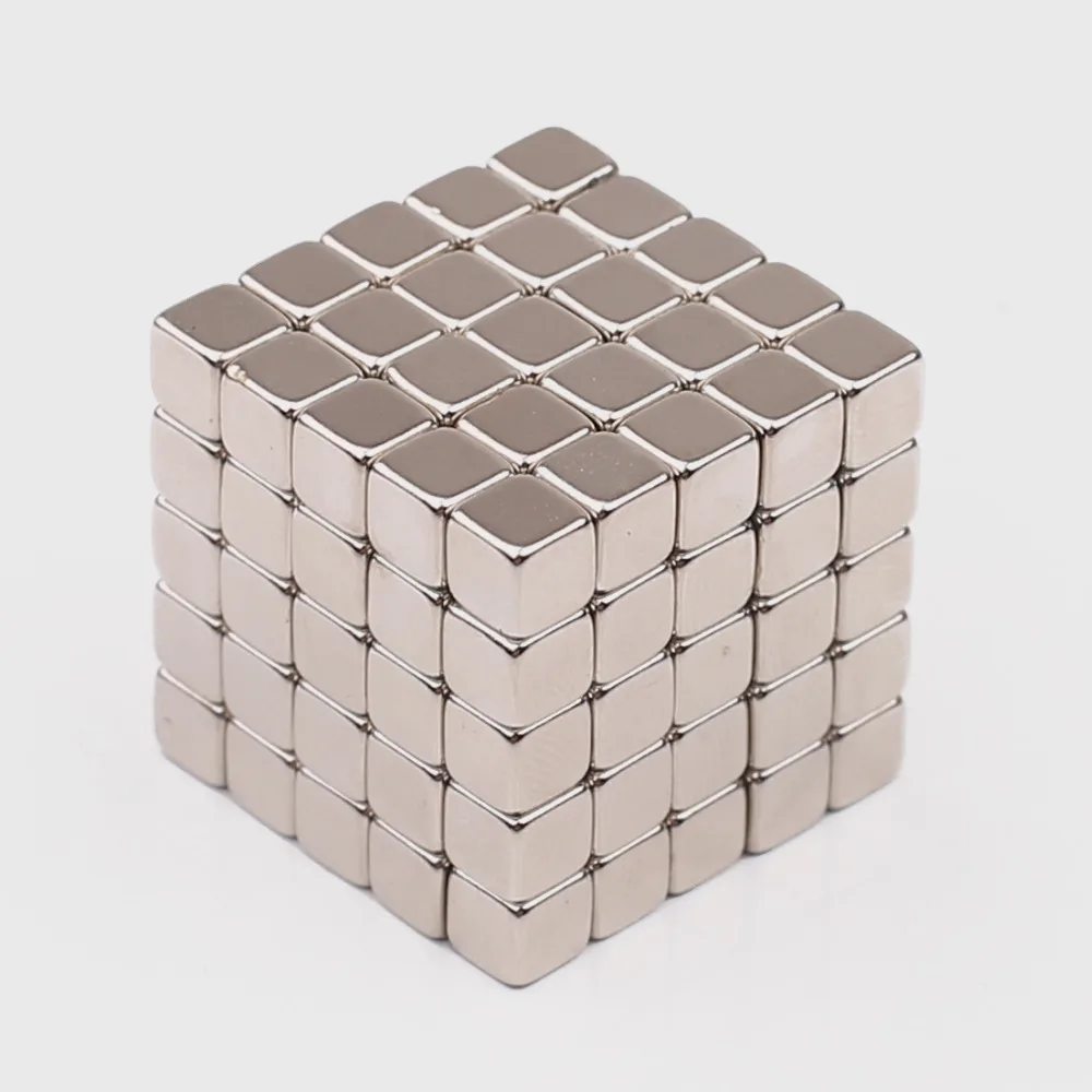 

Magnet Blocks 5mm 125Pcs Magic Strong NdFeB Buck Block Neo Cube Creative Neodymium Magnet Magnets Fuuny DIY Toys Stress Reliever