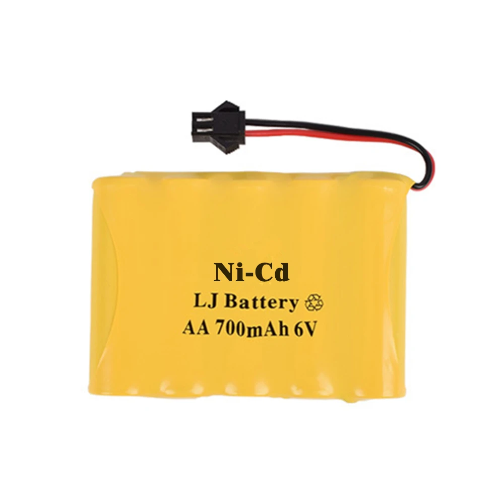 Batería de ni cd de 6,0 v y 700mAh para coche a control remoto, de batería recargable de 700mah, ni cd nicd de 2A, célula de CD para juguetes a