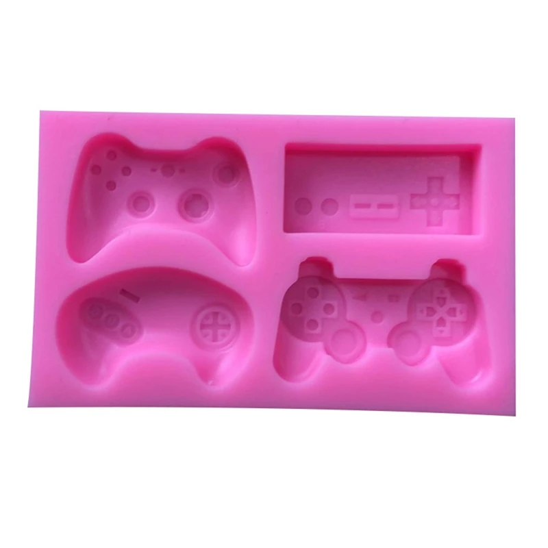 Забавный джойстик форма силиконовая форма DIY Смола амулеты инструменты ручной работы игровой контроллер формы смола геймер Декор Ювелирные Кабошоны - Цвет: pink