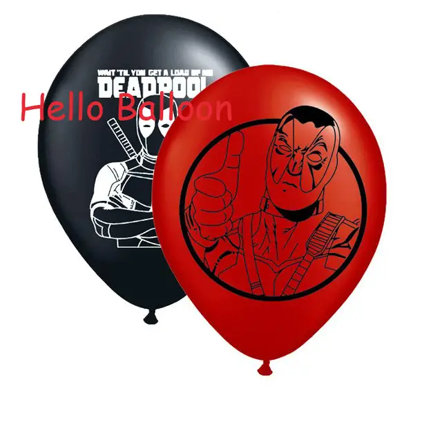 Wholesale 12pcs Lot Deadpool Latex Balloons Birthday Party