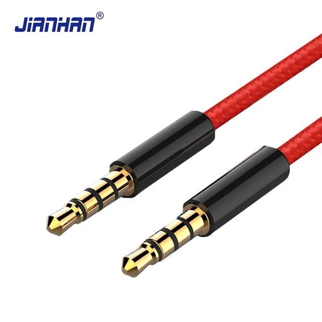 Jack 3.5mm AUX Cable Audio Cable 3.5 mm Jacks Speaker Cable 4 Poles Nylon Braided Headphones Car MP3 AUX Cord Extension male Jack 3.5mm AUX Cable Audio Cable 3.5 mm Jacks Speaker Cable 4 Poles Nylon Braided Headphones Car MP3 AUX Cord Extension male