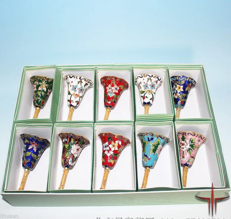 Wholesale10pcs-Chinese-Handmade-Cloisonne-Enamel-Bell-Cute-Christmas-Decoration