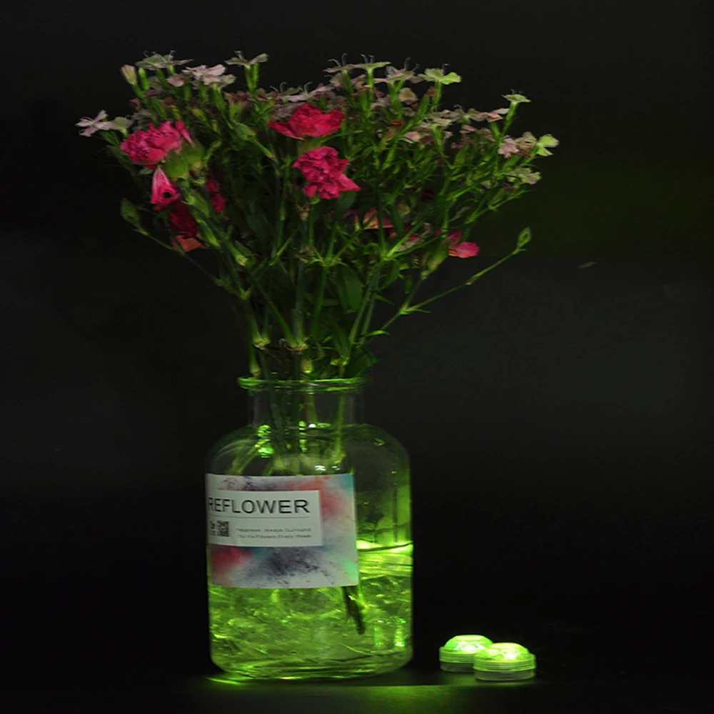 Remoto à Prova Água para Vaso Festa de Casamento Decoração do Feriado Luz de Velas de Controle Xunata Submersíveis Floral Chá d' Tigelas 1 pc Led Rgb 5 ??