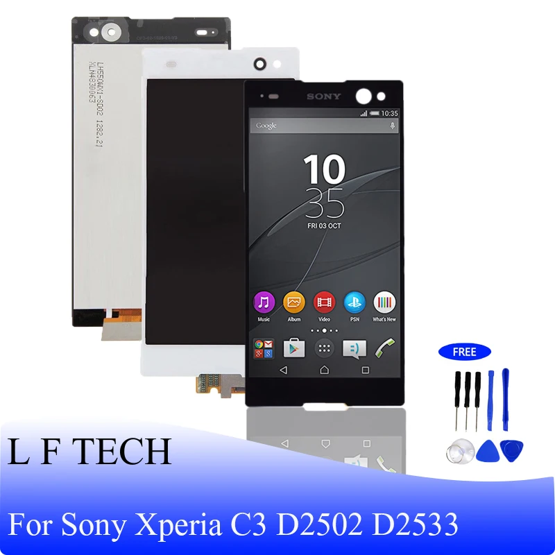 ЖК-дисплей для Sony Xperia C3 D2502 D2533 Оригинальный и сенсорная панель с дигитайзером в