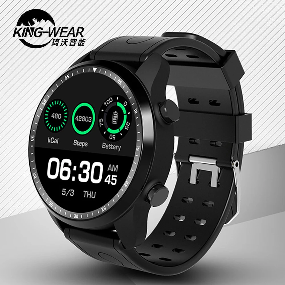 

KingWear KC06 Smart Watch Sport Band Fitness Tracker Heart Rate Monitor RAM 1GB ROM 16GB Android 6.0 1.3 inch GPS Smartwatch Men