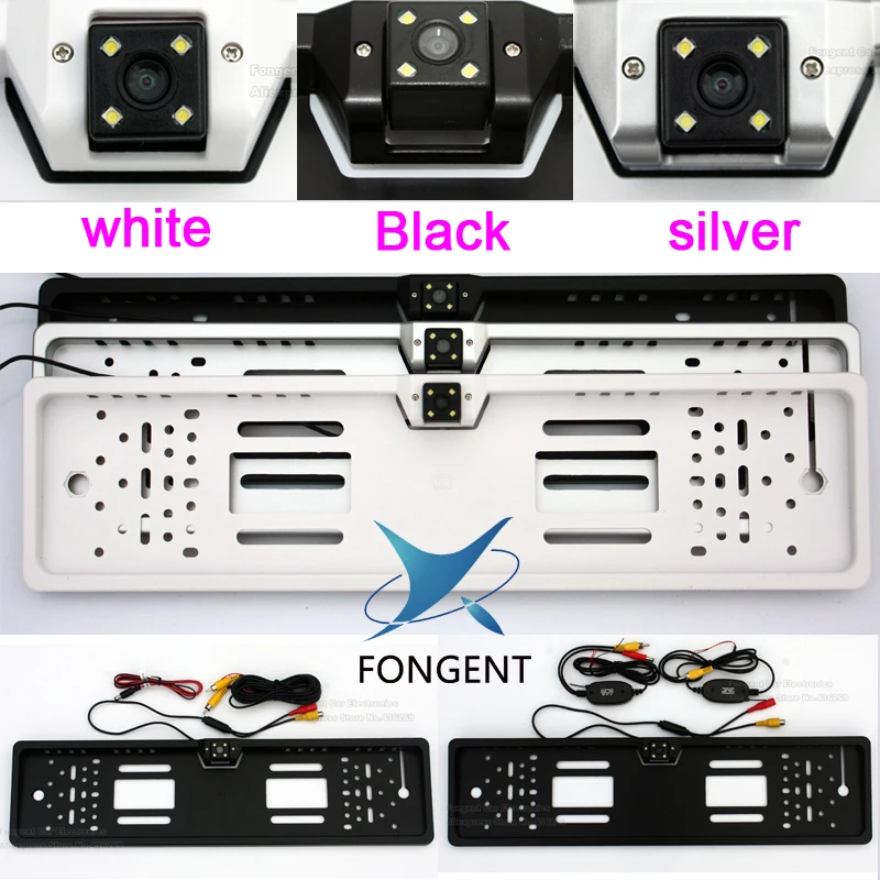 European Russian License Plate Frame RearView Auto Reverse Car Head Back Off up Parking Rear view