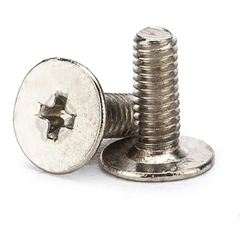 

M2.5x(3mm-12mm Length) Phillips Flat Thin Head Screw Phone Bolts Notebook Screws Nickel plating 5mm Head Diameter
