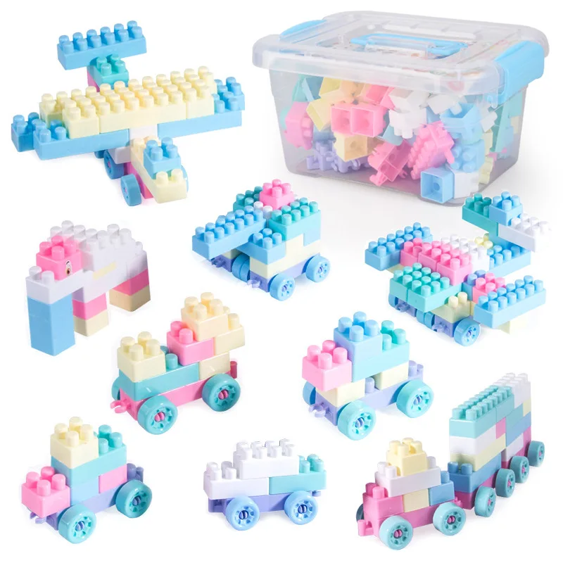 

Children Baby Early Educational Toys Building Blocks DIY Plastic Building Blocks Toy 100 Pieces Kids Toys Baby Boys Girls Gift