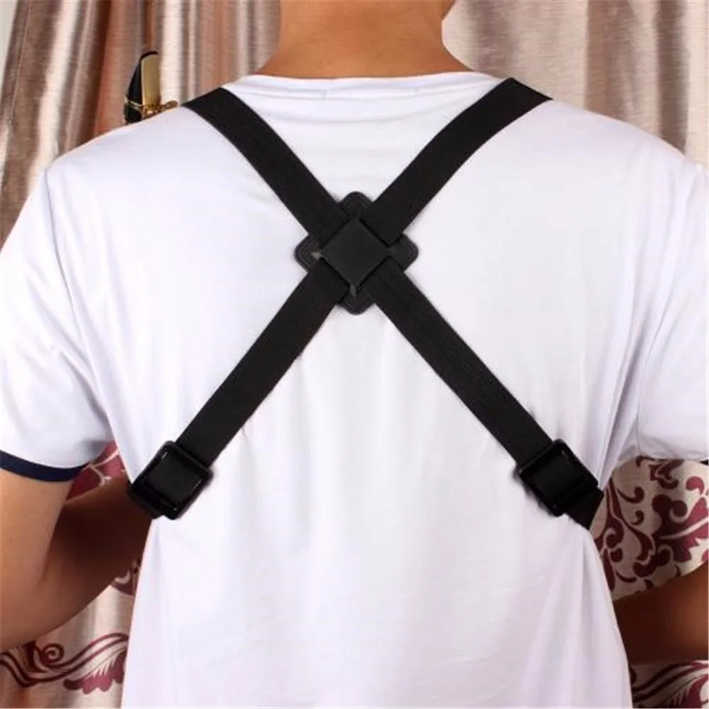 

New Desigh Adjustable Saxophone Strap Shoulders Soprano Sax Straps Harness Black Color Tenor Saxophone Accessories