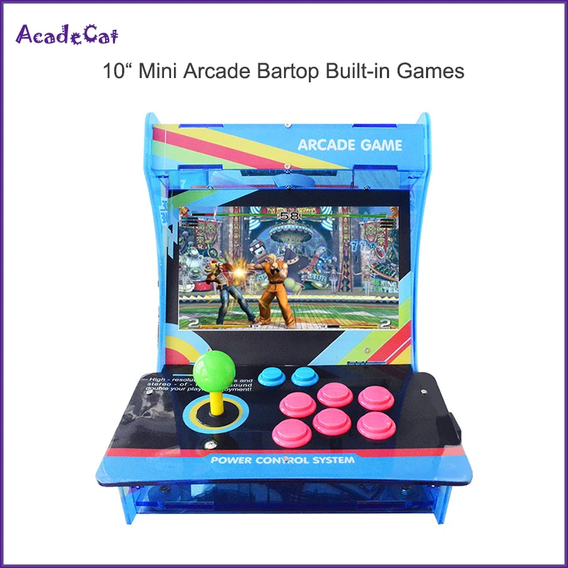 

Single Player 10 inch Mini Arcade Bartop Retro Game Machine Video Game Stick Built-in 6S 1388/2200 Classic Games
