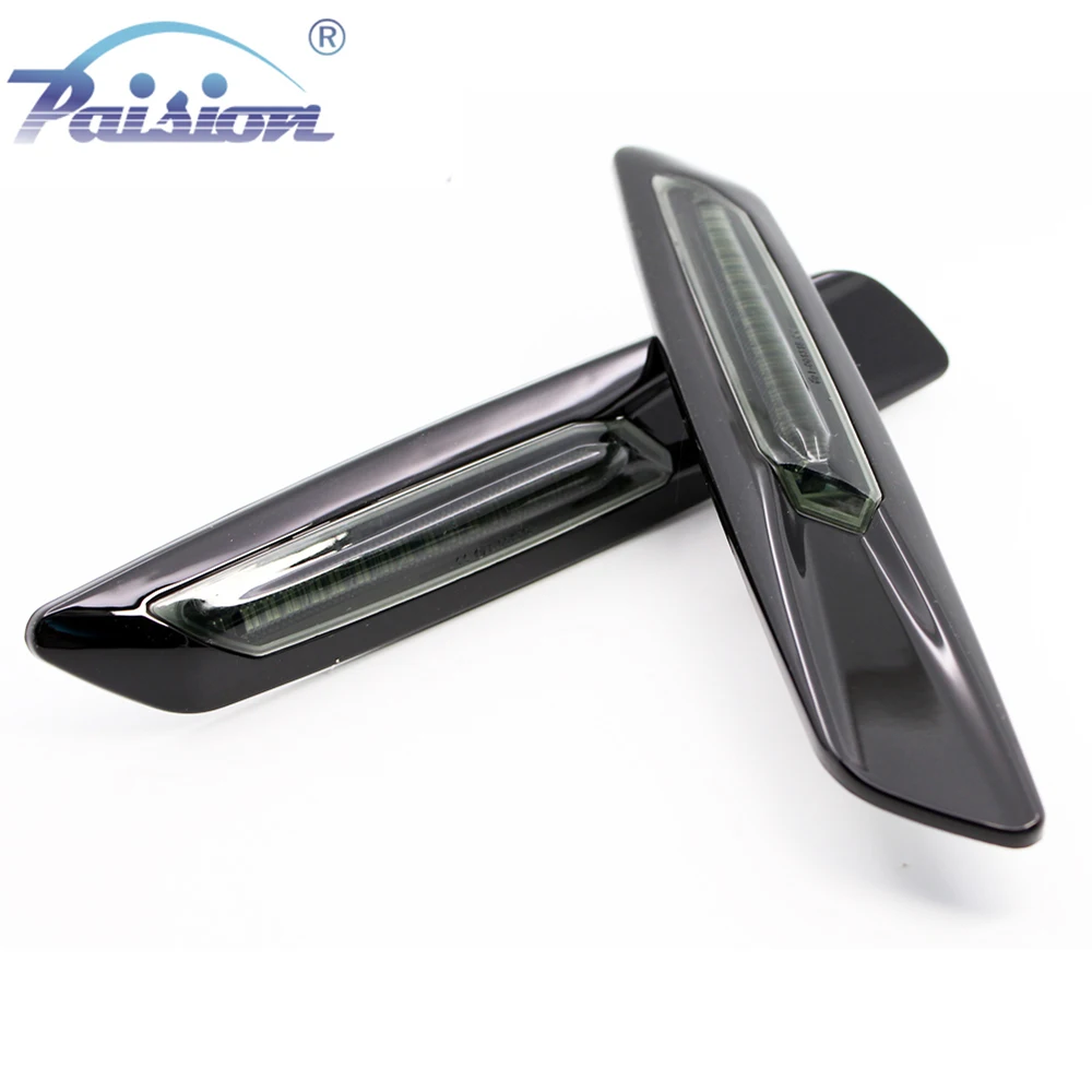 

Free Shipping Glossy Black Smoke Amber LED Side Marker Light, Fender Signal Lamp for BMW 07-13 E92 E93