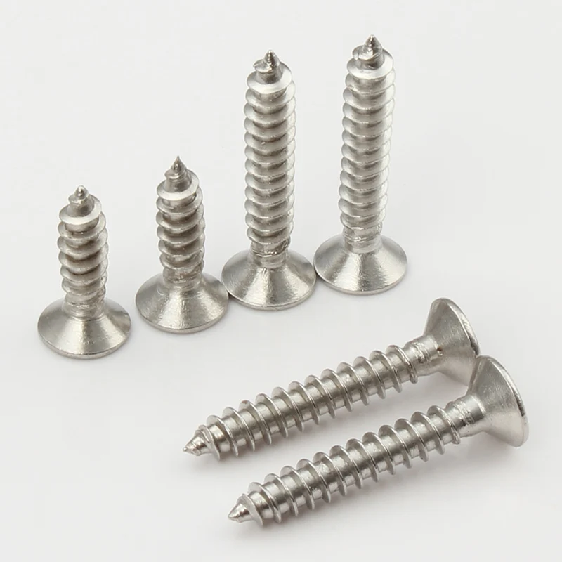 304 Stainless Steel Self Tapping Screws Flat Head Screws Furniture